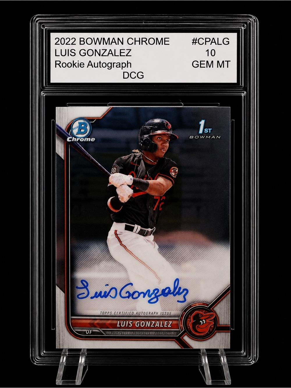 Topps Black Red Blue Luis Gonzalez Autograph Trading Card